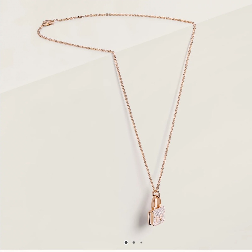 Hermes Amulettes Constance pendant Diamond Rose Gold - Picture 3 of 5